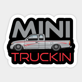 Mini Truckin-Silver Sticker